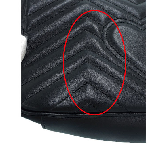 Gucci GG Marmont Quilted Small Shoulder Bag Chain Black - Picture 7 of 9